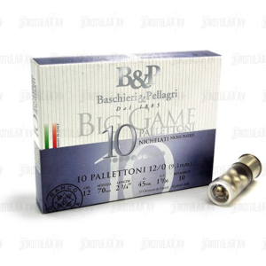 B&P Big Game Pallettioni 12/0 (10 P.9,1MM)12 Kalibre 45 Gram Av Fişeği
