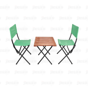 Orcamp Ahşap Kamp Tabureli Masa Seti