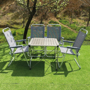 Nurgaz Büyük Masa +4 Plaj Sandalye Set